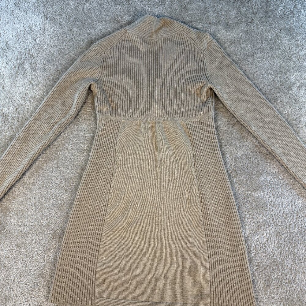 Athleta Women Merino Wool Neck V Neck Long Sleeve Sweater Dress Sz M Petite F418 - Picture 5 of 9